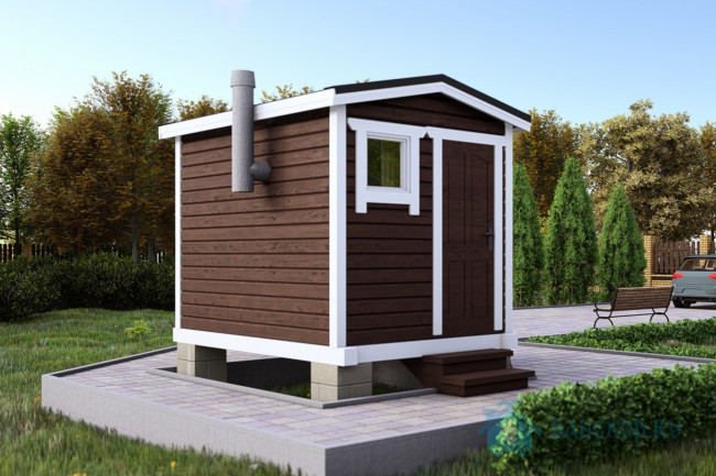 Готовая каркасная баня 2,3 x 3 Готовая каркасная баня 2,3 x 3